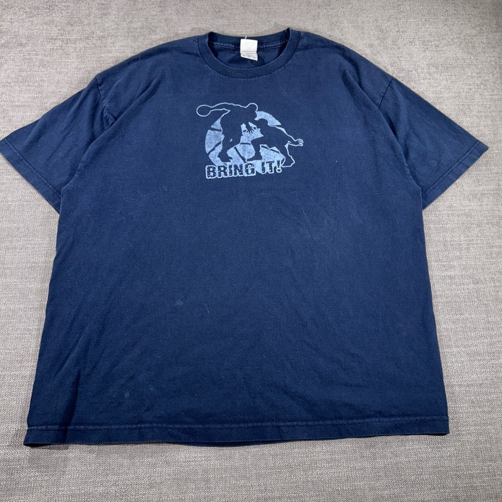 Alstyle T-Shirt Mens 2XL Navy Blue Good Basketball Bring It Graphic Streetwear